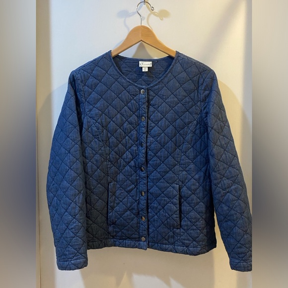 Petite medium Quilted indigo blue jacket. - Picture 5 of 13